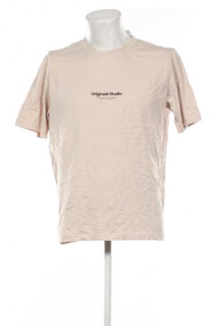 Herren T-Shirt Jack & Jones, Größe L, Farbe Beige, Preis 12,99 €