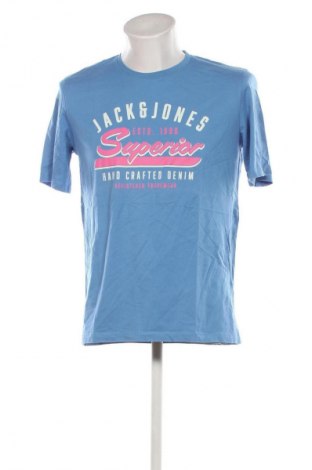 Ανδρικό t-shirt Jack & Jones, Μέγεθος L, Χρώμα Μπλέ, Τιμή 8,99 €