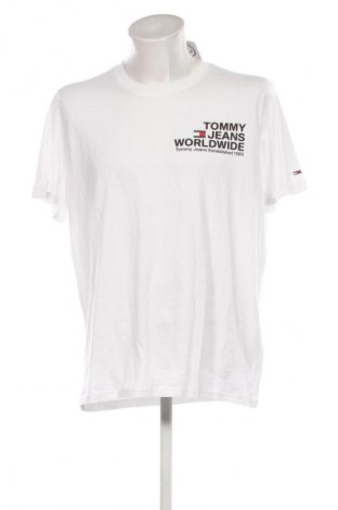 Męski T-shirt Tommy Jeans, Rozmiar XXL, Kolor Biały, Cena 193,99 zł