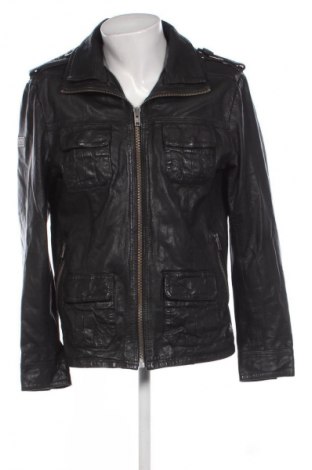 Ανδρικό δερμάτινο μπουφάν Superdry, Μέγεθος XL, Χρώμα Μαύρο, Τιμή 127,99 €
