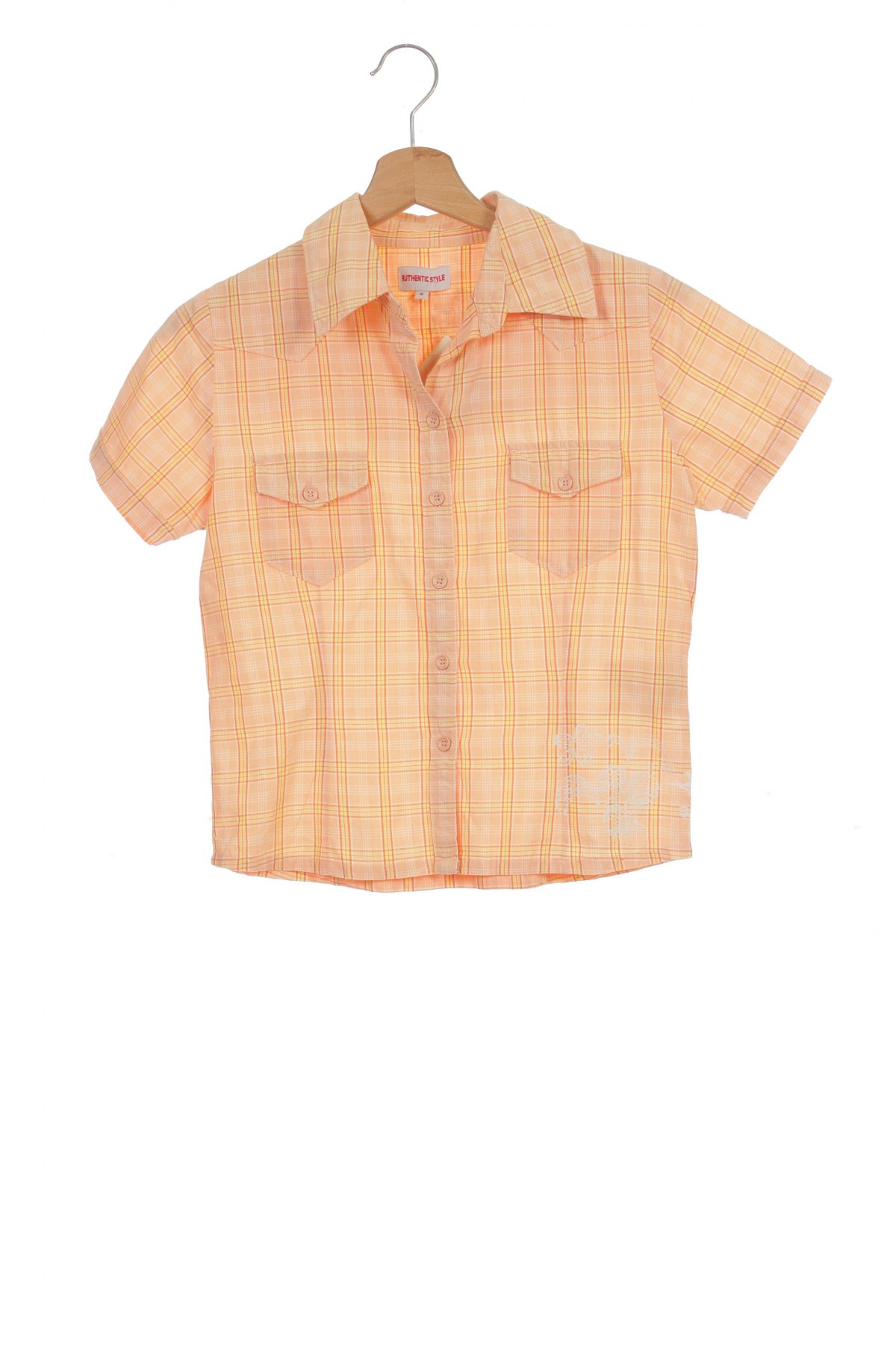 Γυναικείο πουκάμισο Authentic Style, Μέγεθος S, Χρώμα Πορτοκαλί, Τιμή 9,28 €