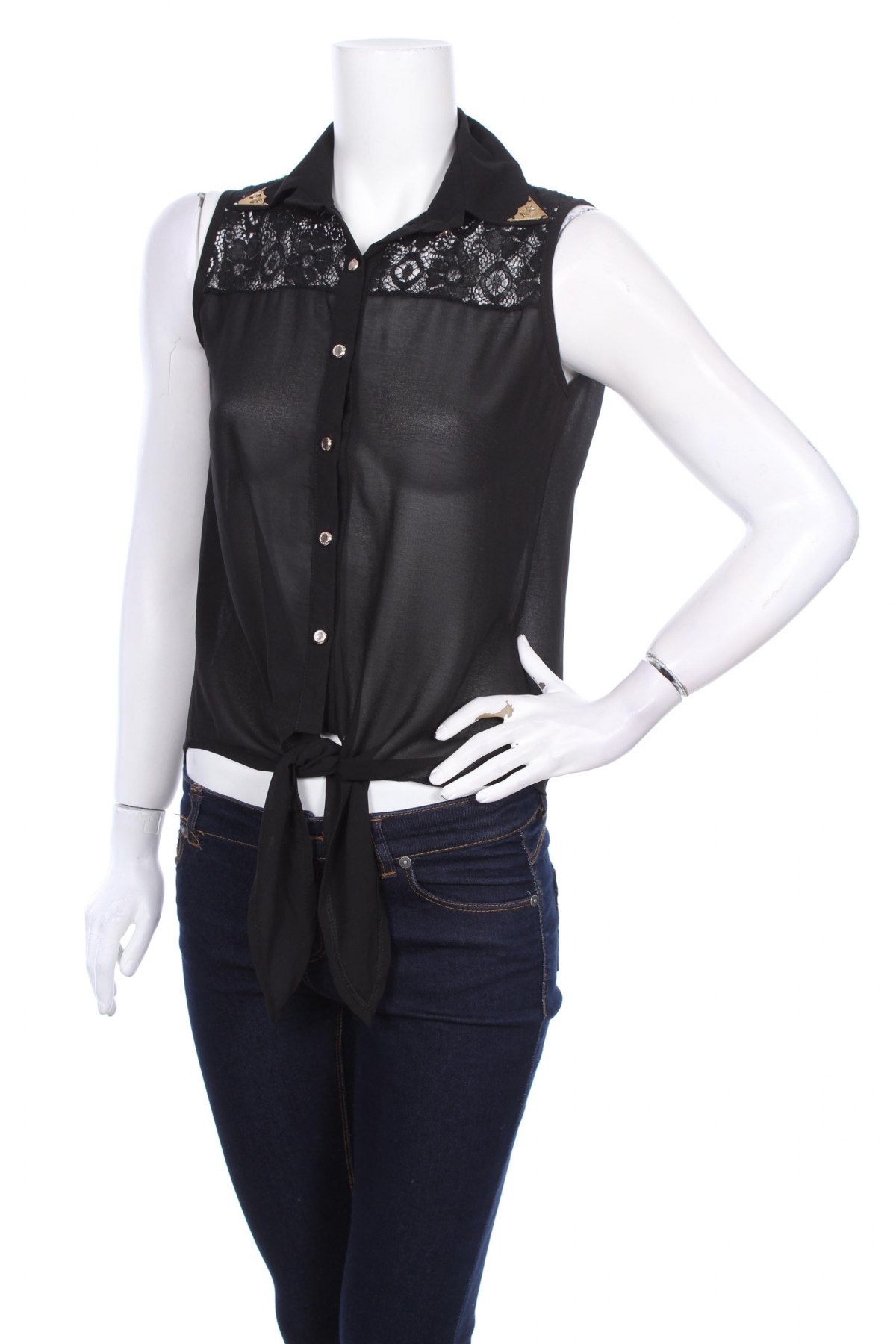 Γυναικείο πουκάμισο, Μέγεθος S, Χρώμα Μαύρο, Τιμή 14,23 €