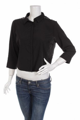 Γυναικείο πουκάμισο Pieces, Μέγεθος M, Χρώμα Μαύρο, Τιμή 16,70 €