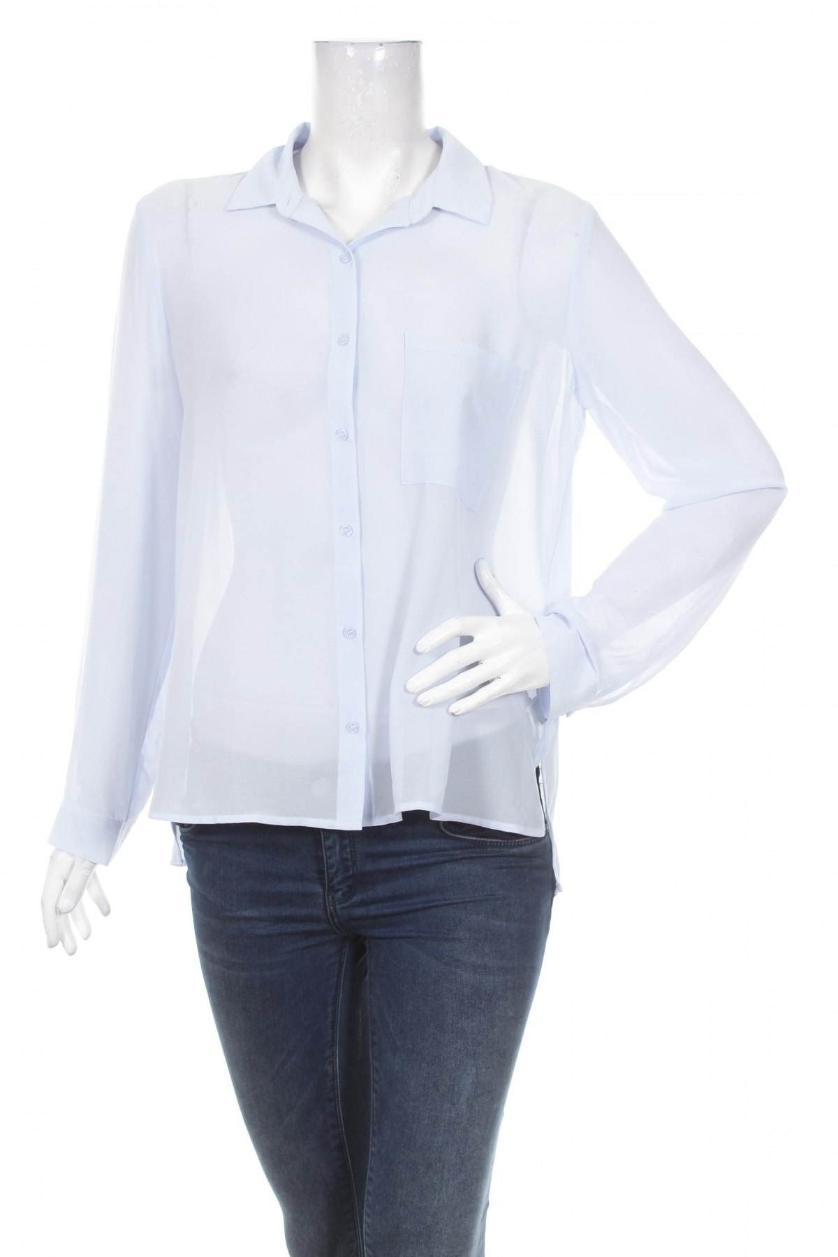 Γυναικείο πουκάμισο Forever 21, Μέγεθος L, Χρώμα Μπλέ, Τιμή 16,70 €