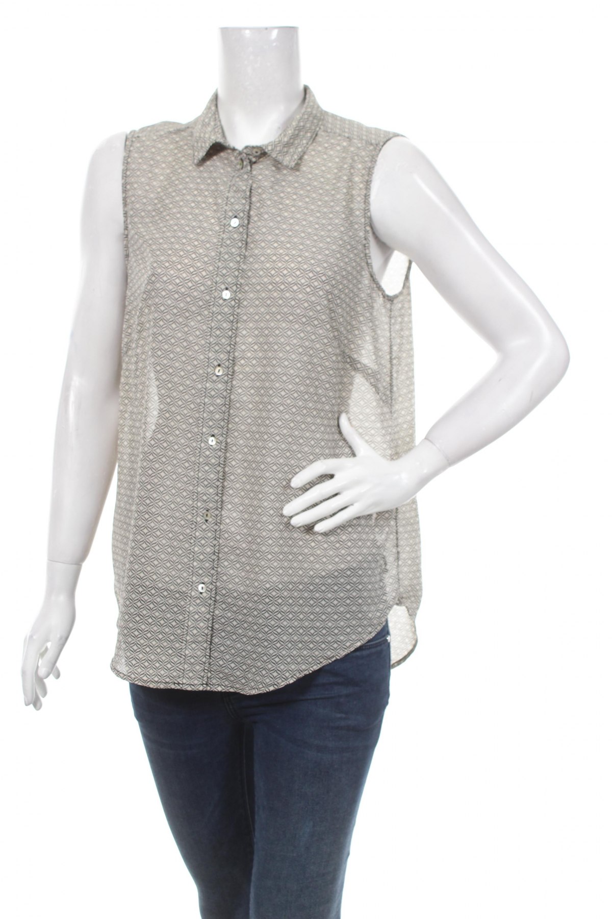 Γυναικείο πουκάμισο H&M, Μέγεθος L, Χρώμα Εκρού, Τιμή 9,28 €
