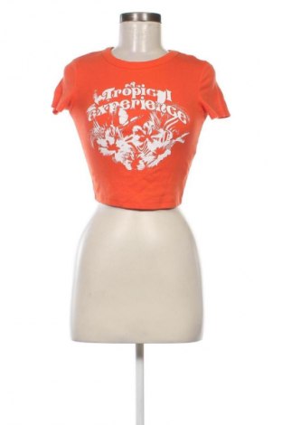 Damen Shirt Bershka, Größe S, Farbe Orange, Preis € 1,99