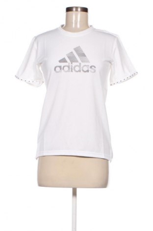 Γυναικείο t-shirt Adidas, Μέγεθος S, Χρώμα Λευκό, Τιμή 15,98 €