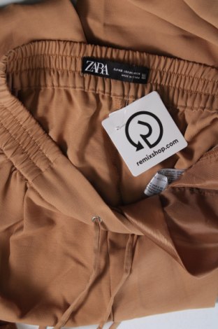 Дамски панталон Zara, Размер XS, Цвят Кафяв, Цена 12,99 лв.