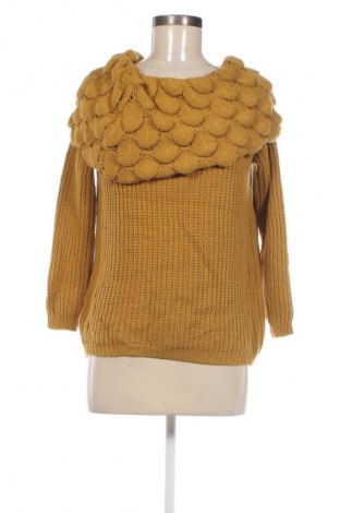 Дамски пуловер, Размер M, Цвят Жълт, Цена 14,21 лв.