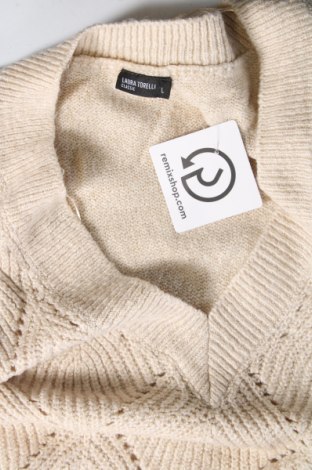 Damenpullover Laura Torelli, Größe L, Farbe Beige, Preis 4,99 €