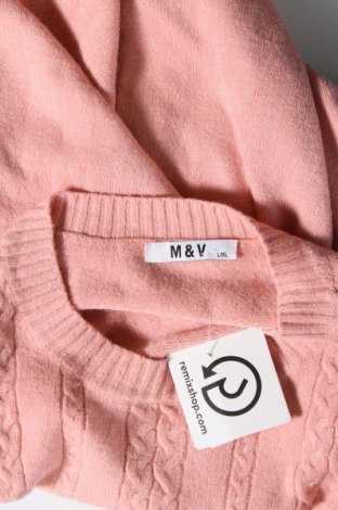 Damenpullover M&V, Größe L, Farbe Rosa, Preis 5,36 €