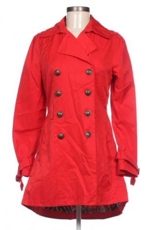 Damen Trenchcoat Black Rivet, Größe S, Farbe Rot, Preis 21,29 €