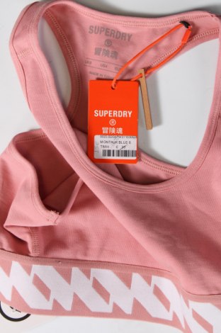 Damski sportowy top Superdry, Rozmiar S, Kolor Różowy, Cena 43,99 zł