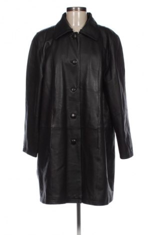 Дамско кожено палто, Размер L, Цвят Черен, Цена 92,79 лв.