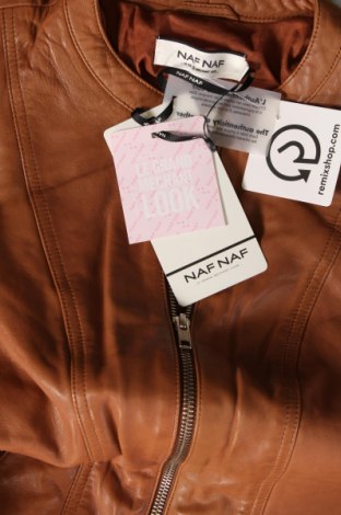 Damen Lederjacke Naf Naf, Größe S, Farbe Braun, Preis 168,04 €