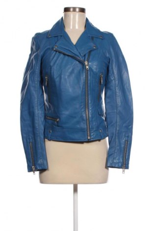 Damen Lederjacke Naf Naf, Größe S, Farbe Blau, Preis 84,02 €