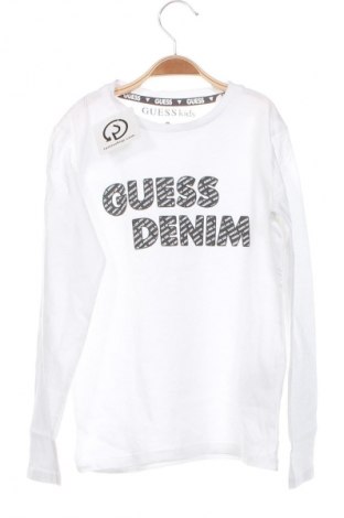 Dziecięca bluzka Guess, Rozmiar 7-8y/ 128-134 cm, Kolor Biały, Cena 48,61 zł