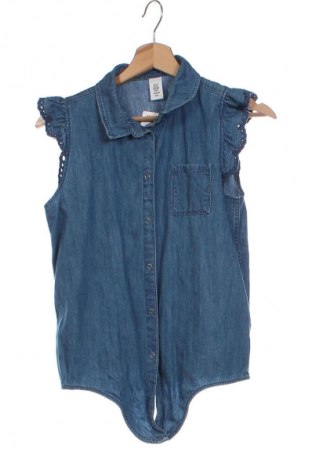 Kinderhemd H&M, Größe 14-15y/ 168-170 cm, Farbe Blau, Preis 1,99 €