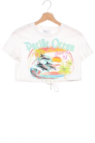 Kinder T-Shirt Bershka, Größe 10-11y/ 146-152 cm, Farbe Weiß, Preis 3,50 €