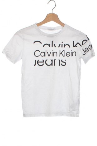 Детска тениска Calvin Klein Jeans, Размер 9-10y/ 140-146 см, Цвят Бял, Цена 17,99 лв.