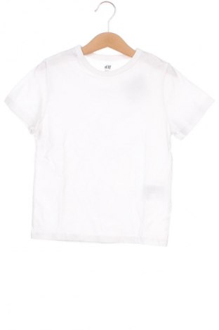 Детска тениска H&M, Размер 4-5y/ 110-116 см, Цвят Бял, Цена 6,84 лв.