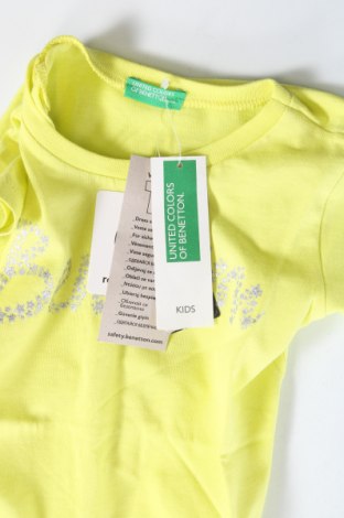 Tricou pentru copii United Colors Of Benetton, Mărime 18-24m/ 86-98 cm, Culoare Galben, Preț 111,84 Lei