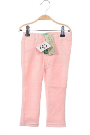 Pantaloni de catifea reiată, pentru copii United Colors Of Benetton, Mărime 18-24m/ 86-98 cm, Culoare Roz, Preț 78,29 Lei