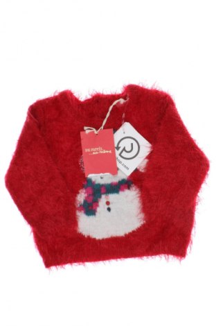 Детски пуловер Du Pareil Au Meme, Размер 2-3m/ 56-62 см, Цвят Червен, Цена 17,36 лв.