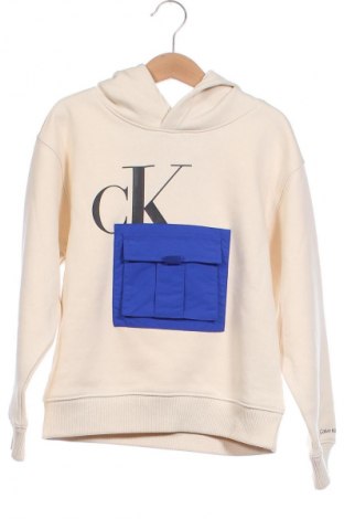 Kinder Sweatshirts Calvin Klein Jeans, Größe 6-7y/ 122-128 cm, Farbe Ecru, Preis 50,10 €