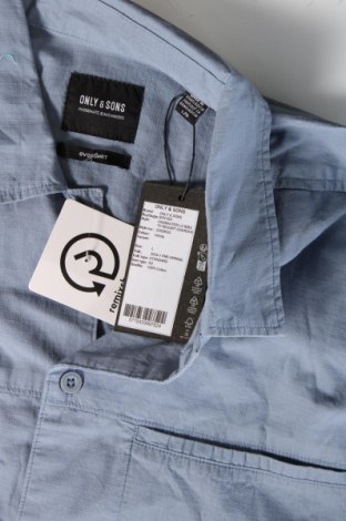 Herrenhemd Only & Sons, Größe L, Farbe Blau, Preis € 11,49