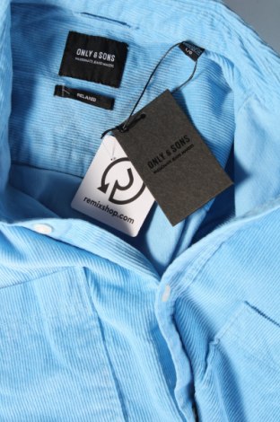 Herrenhemd Only & Sons, Größe L, Farbe Blau, Preis € 8,49