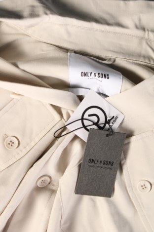 Herrenhemd Only & Sons, Größe M, Farbe Beige, Preis 10,99 €