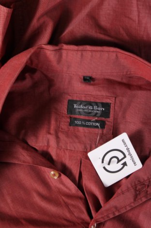 Herrenhemd Tailor & Son, Größe L, Farbe Rot, Preis € 4,58