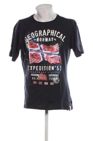 Мъжка тениска Geographical Norway, Размер XXL, Цвят Син, Цена 20,40 лв.