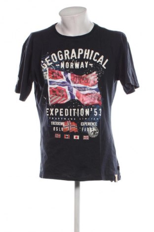 Tricou de bărbați Geographical Norway, Mărime XXL, Culoare Albastru, Preț 86,73 Lei