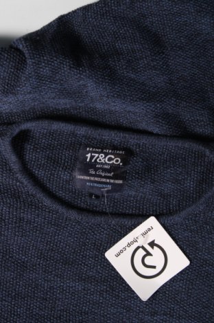 Herrenpullover 17 & Co., Größe L, Farbe Blau, Preis 9,49 €