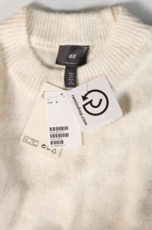 Мъжки пуловер H&M, Размер S, Цвят Бял, Цена 45,86 лв.