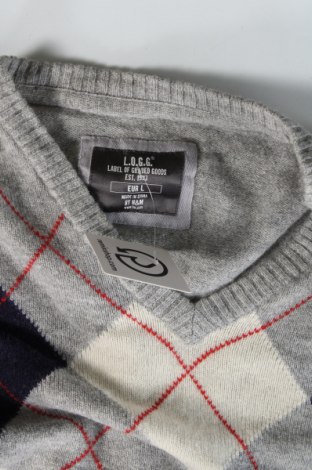 Męski sweter H&M L.O.G.G., Rozmiar L, Kolor Szary, Cena 32,99 zł