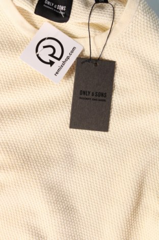 Herrenpullover Only & Sons, Größe L, Farbe Beige, Preis € 10,49