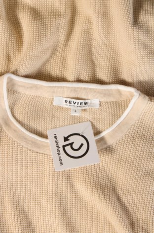 Herrenpullover Review, Größe L, Farbe Beige, Preis 10,99 €