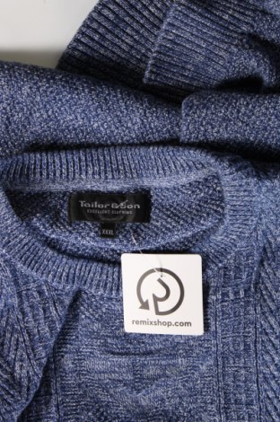 Herrenpullover Tailor & Son, Größe 3XL, Farbe Blau, Preis 7,49 €