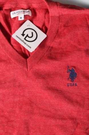 Мъжки пуловер U.S. Polo Assn., Размер M, Цвят Червен, Цена 23,29 лв.