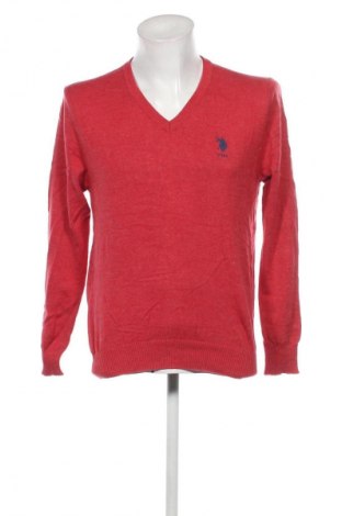 Мъжки пуловер U.S. Polo Assn., Размер M, Цвят Червен, Цена 52,70 лв.