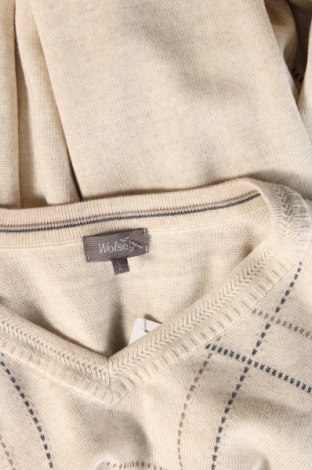 Herrenpullover Wolsey, Größe L, Farbe Beige, Preis 16,99 €