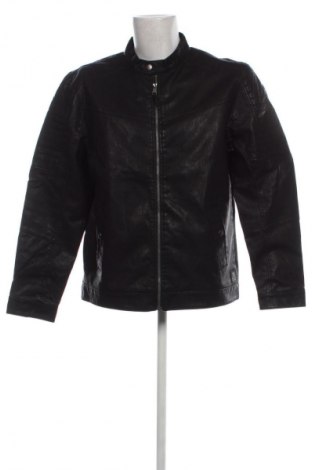Ανδρικό δερμάτινο μπουφάν Tom Tailor, Μέγεθος XL, Χρώμα Μαύρο, Τιμή 151,24 €