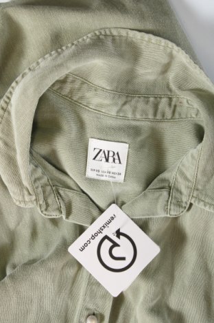 Рокля Zara, Размер XS, Цвят Зелен, Цена 19,99 лв.