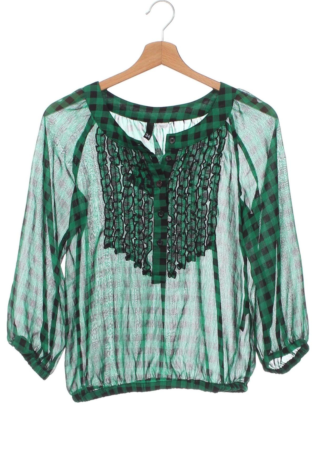 Damen Shirt H&M, Größe XS, Farbe Grün, Preis 1,99 €