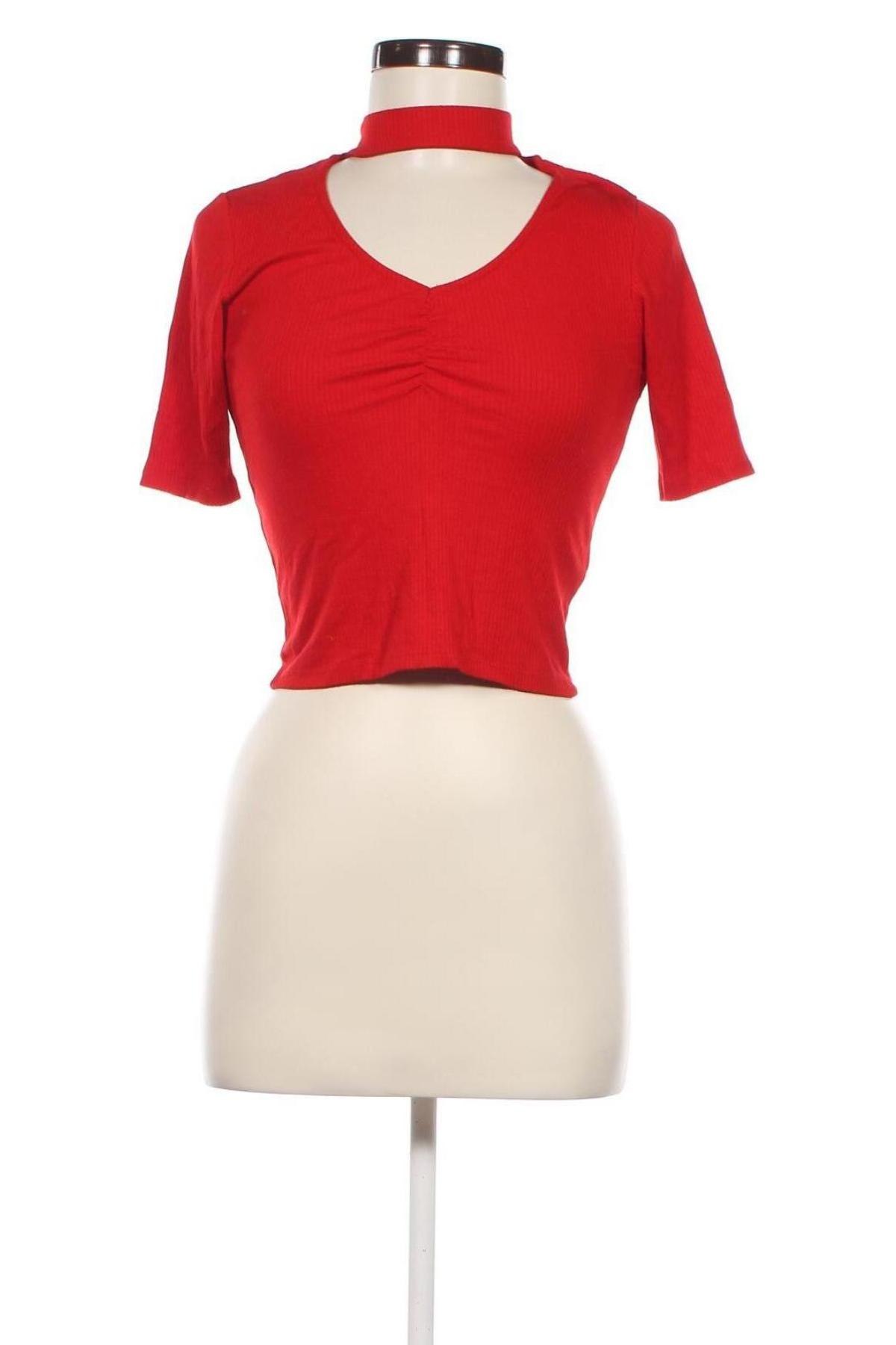 Damen Shirt Stradivarius, Größe M, Farbe Rot, Preis € 14,99