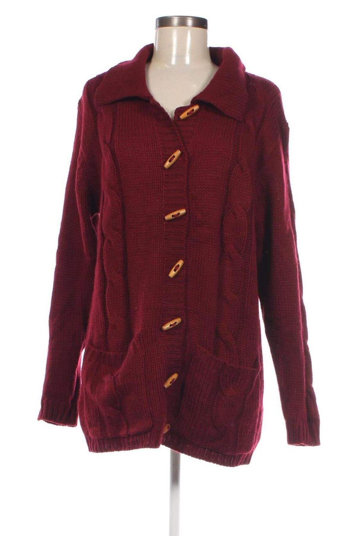 Damen Strickjacke, Größe L, Farbe Rot, Preis € 7,49