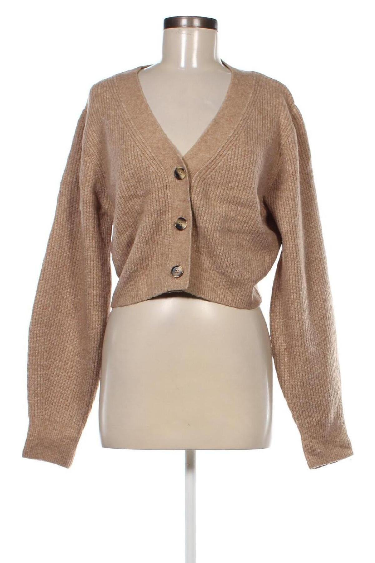 Cardigan de damă H&M, Mărime L, Culoare Bej, Preț 33,99 Lei